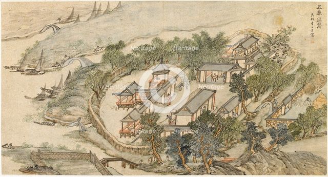 'The Five Deer Hermitage', early 17th century. Artist: Li Shida