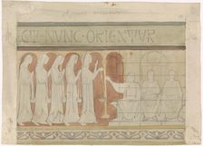 The five foolish virgins ask for oil, c. 1869-c. 1925. Creator: Antoon Derkinderen