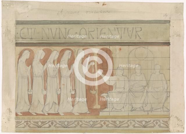 The five foolish virgins ask for oil, c. 1869-c. 1925. Creator: Antoon Derkinderen.