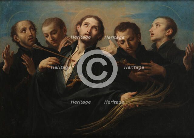 The Five Jesuit Martyrs of Cuncolim, ca. 1695. Creator: Conca, Sebastiano (1680-1764).