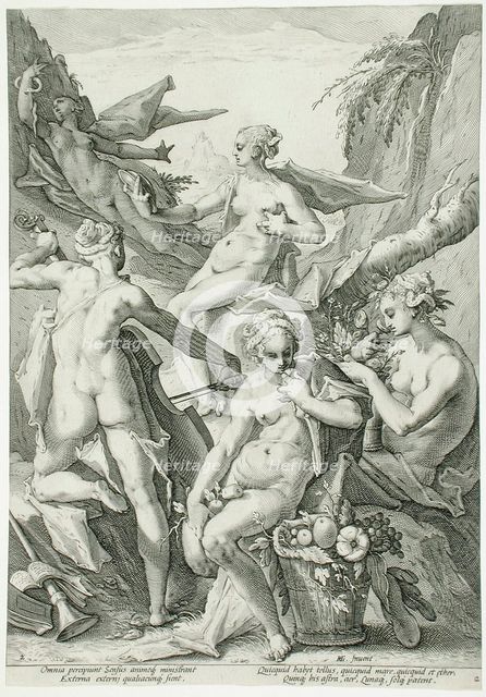 The Five Senses, 1588. Creator: Jacob Matham.