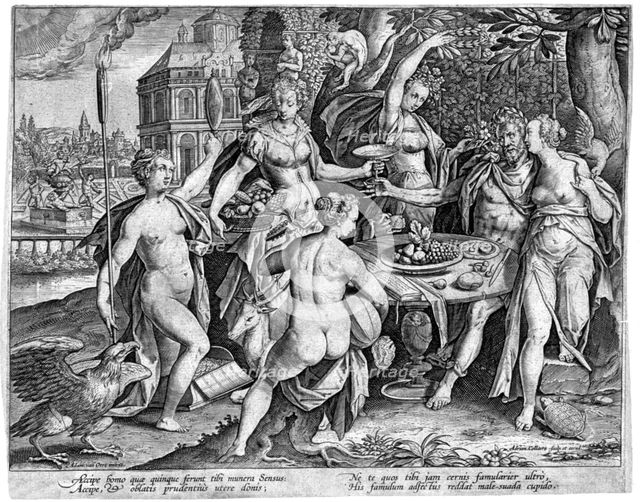 The Five Senses, late 16th century. Creator: Adriaen Collaert.