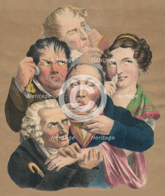 The five senses, late 18th-early 19th century. Creator: Unknown.