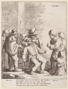 The five senses (touch), 1642-1650. Creator: Jan Dirksz Both