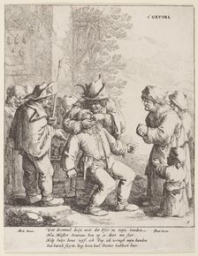 The five senses (touch), 1642-1650. Creator: Jan Dirksz Both