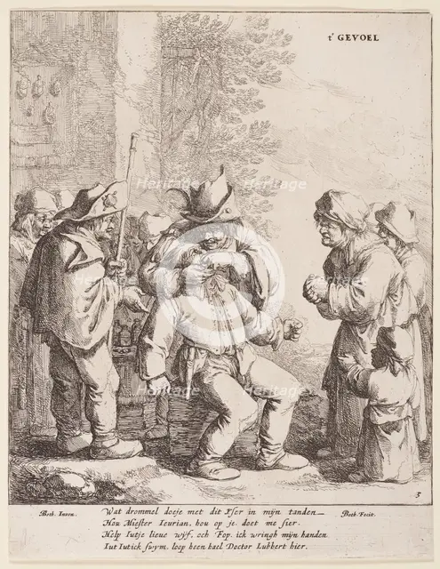 The five senses (touch),  1642-1650. Creator: Jan Dirksz Both.
