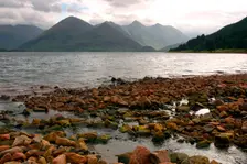 The Five Sisters of Kintail and Loch Duich, Highland, Scotland. Creator: Peter Thompson