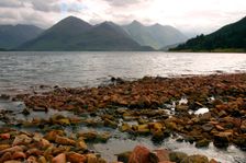 The Five Sisters of Kintail and Loch Duich, Highland, Scotland. Creator: Peter Thompson