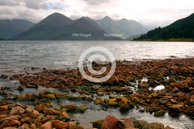 The Five Sisters of Kintail and Loch Duich, Highland, Scotland. Creator: Peter Thompson.