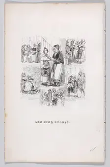 The Five Stages from The Complete Works of Béranger, 1836. Creator: Henry Isidore Chevauchet