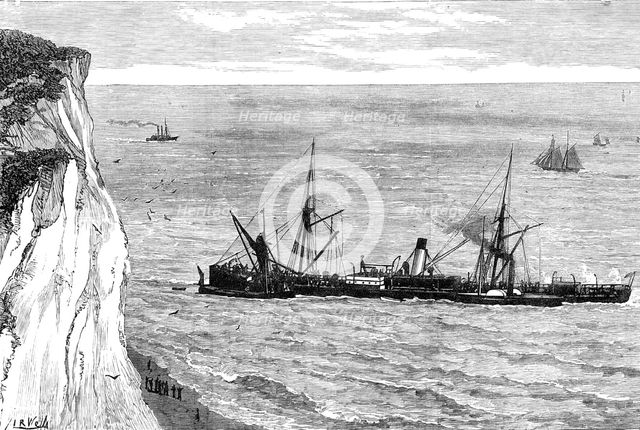 The Flamingo ashore at St. Margaret's Bay, near the South Foreland, 1881. Creator: Unknown.