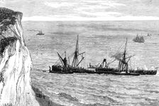 The Flamingo ashore at St. Margaret's Bay, near the South Foreland, 1881. Creator: Unknown