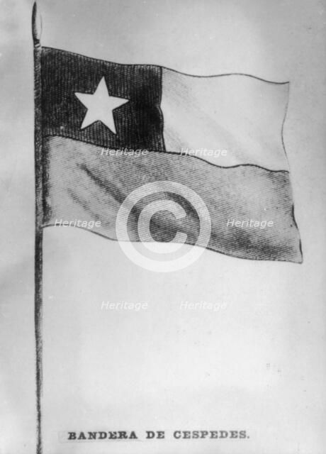 The Flag of Cespedes, (1868), 1920s. Artist: Unknown