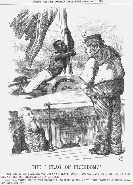 'The "Flag of Freedom"', 1875. Creator: Joseph Swain.