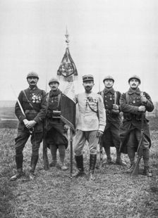 The flag of the Regiment de Marche, of The French Foreign Legion, c1914-1918