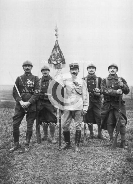 The flag of the 'Regiment de Marche,' of The French Foreign Legion, c1914-1918. Artist: Unknown