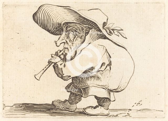 The Flageolet Player, c. 1622. Creator: Jacques Callot.
