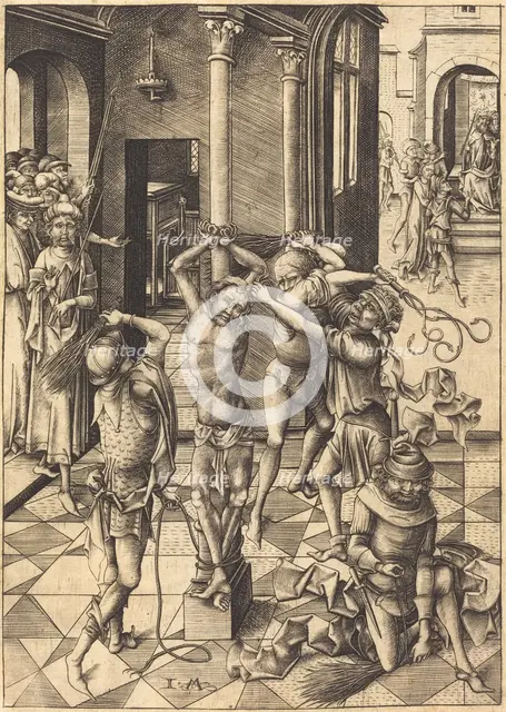 The Flagellation, c. 1480. Creator: Israhel van Meckenem.