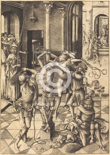 The Flagellation, c. 1480. Creator: Israhel van Meckenem.