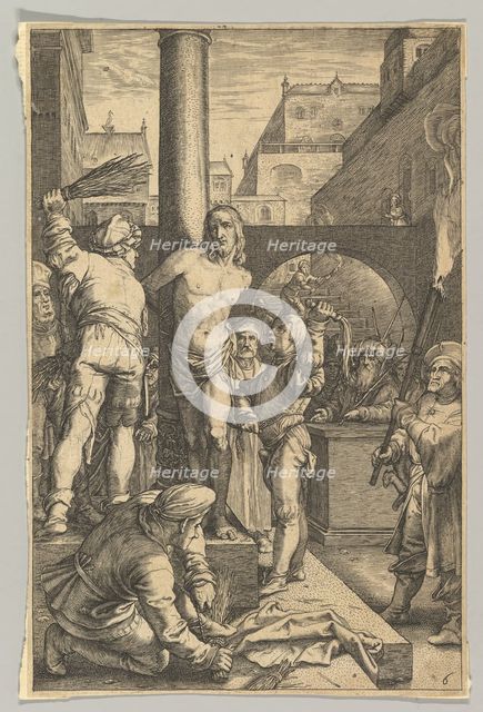 The Flagellation, from The Passion of Christ, ca. 1623. Creator: Ludovicus Siceram.