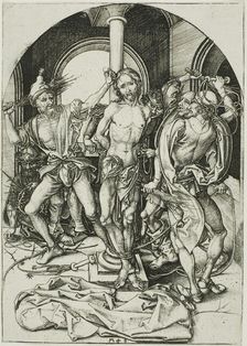 The Flagellation, from The Passion, c. 1480. Creator: Martin Schongauer