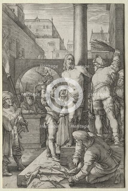 The Flagellation (from The Passion). Creator: Hendrick Goltzius (Dutch, 1558-1617).