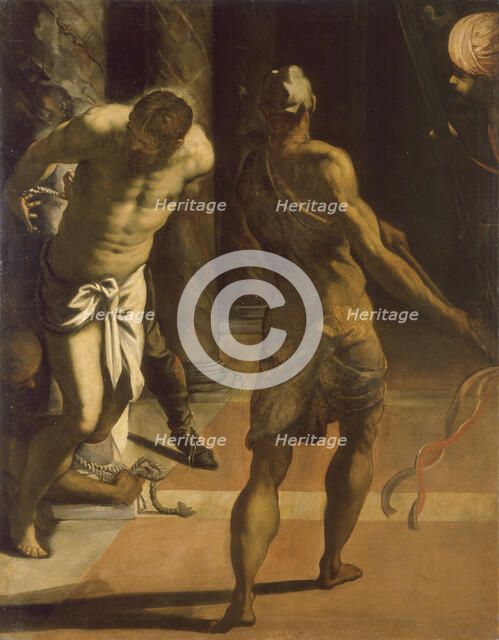 The Flagellation of Christ, 1570s. Creator: Tintoretto, Jacopo (1518-1594).