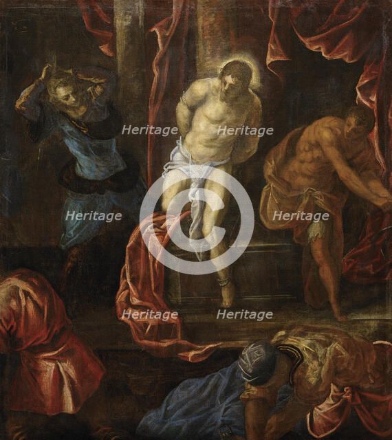 The Flagellation of Christ, ca 1585-1590 . Creator: Tintoretto, Jacopo (1518-1594).