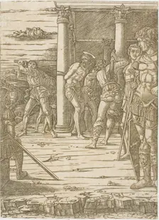 The Flagellation of Christ, with the Landscape Background, 1475/80. Creator: School of Andrea Mantegna