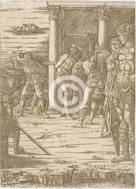 The Flagellation of Christ, with the Landscape Background, 1475/80. Creator: School of Andrea Mantegna.
