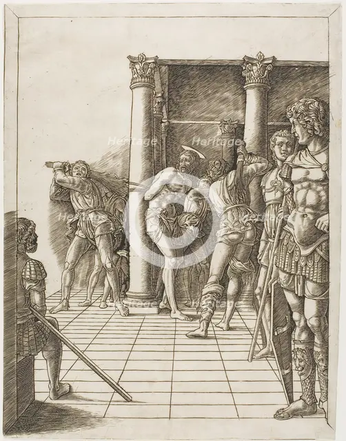 The Flagellation of Christ, with the Pavement, 1475/80. Creator: School of Andrea Mantegna.