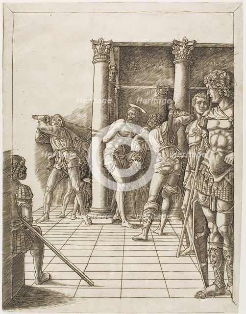 The Flagellation of Christ, with the Pavement, 1475/80. Creator: School of Andrea Mantegna.