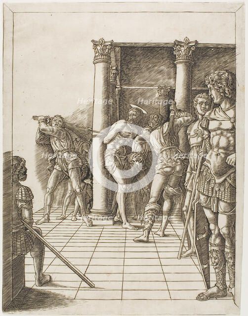 The Flagellation of Christ, with the Pavement, 1475/80. Creator: School of Andrea Mantegna.