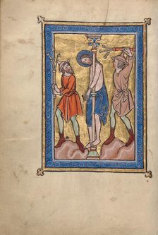 The Flagellation; Psalter, mid-1200s. Creator: Unknown