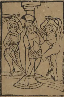 The Flagellation (Schr. 308c), 15th century., 15th century. Creator: Anon