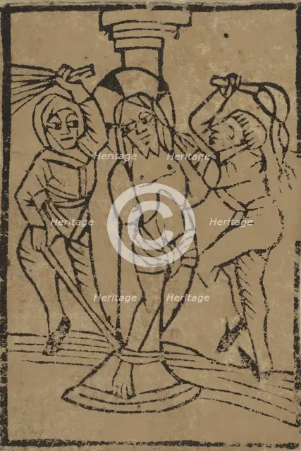 The Flagellation (Schr. 308c), 15th century., 15th century. Creator: Anon.