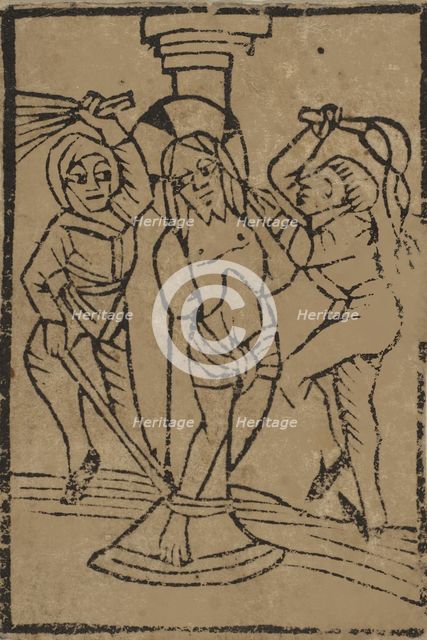 The Flagellation (Schr. 308c), 15th century., 15th century. Creator: Anon.