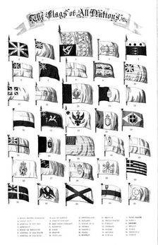 The Flags of All Nations, 1858. Creator: Unknown