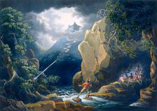 The Flash of Lightening: Caught in a Mountain Storm, pub. 1805. Creator: Philip James (Jacques) de Loutherbourg (1740-1812) after