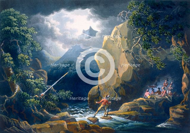 The Flash of Lightening: Caught in a Mountain Storm, pub. 1805. Creator: Philip James (Jacques) de Loutherbourg (1740-1812) after.