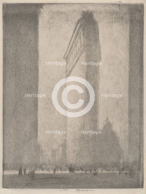 The Flat Iron New York, 1908. Creator: Joseph Pennell.