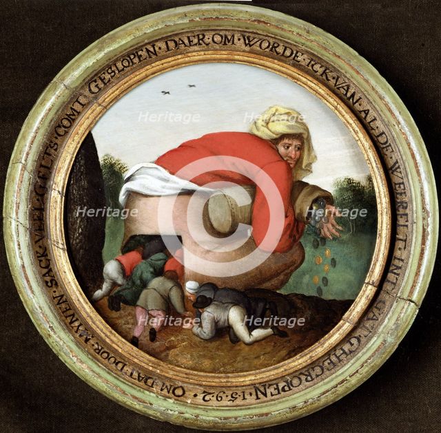 The Flatterers. Artist: Brueghel, Pieter, the Younger (1564-1638)