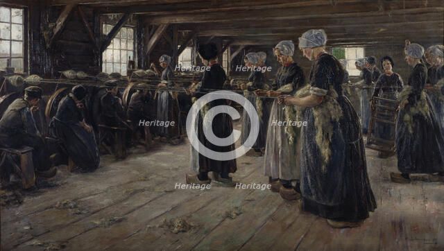 The Flax Barn at Laren, 1887. Artist: Liebermann, Max (1847-1935)