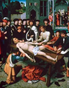 The Flaying of Sisamnes (detail), 1498. Artist: Gerard David