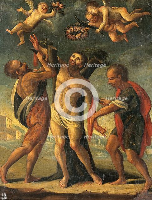 The flaying of St Bartholomew. Creator: Unknown.