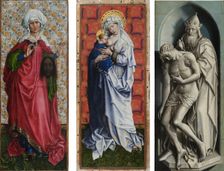 The Flémalle Panels: Saint Veronica, Virgin and Child, the Trinity, c1428-1430. Creator: Master of Flémalle;Robert Campin workshop