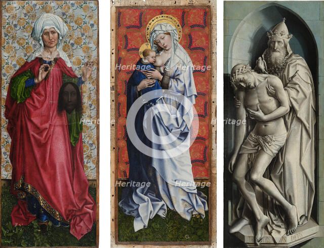 The Flémalle Panels: Saint Veronica, Virgin and Child, the Trinity, c1428-1430. Creator: Master of Flémalle;Robert Campin workshop.