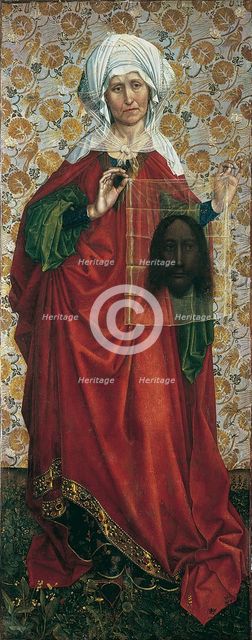 The Flémalle Panels: Saint Veronica. Artist: Campin, Robert (ca. 1375-1444)
