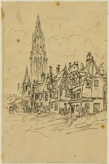The Flemish Belfry, n.d. Creator: Rodolphe Bresdin