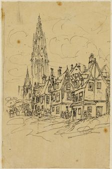 The Flemish Belfry, n.d. Creator: Rodolphe Bresdin